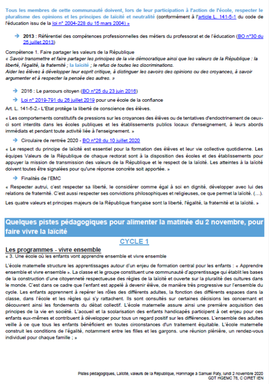 gregory_wirth's tweet photo. Document du GTD HGEMC 78 présentant des ressources pédagogiques pour aborder avec les élèves, dans les classes,  les thématiques sur les valeurs de la République, la liberté d'expression et le principe de laïcité. https://t.co/0b3P2rxU9J