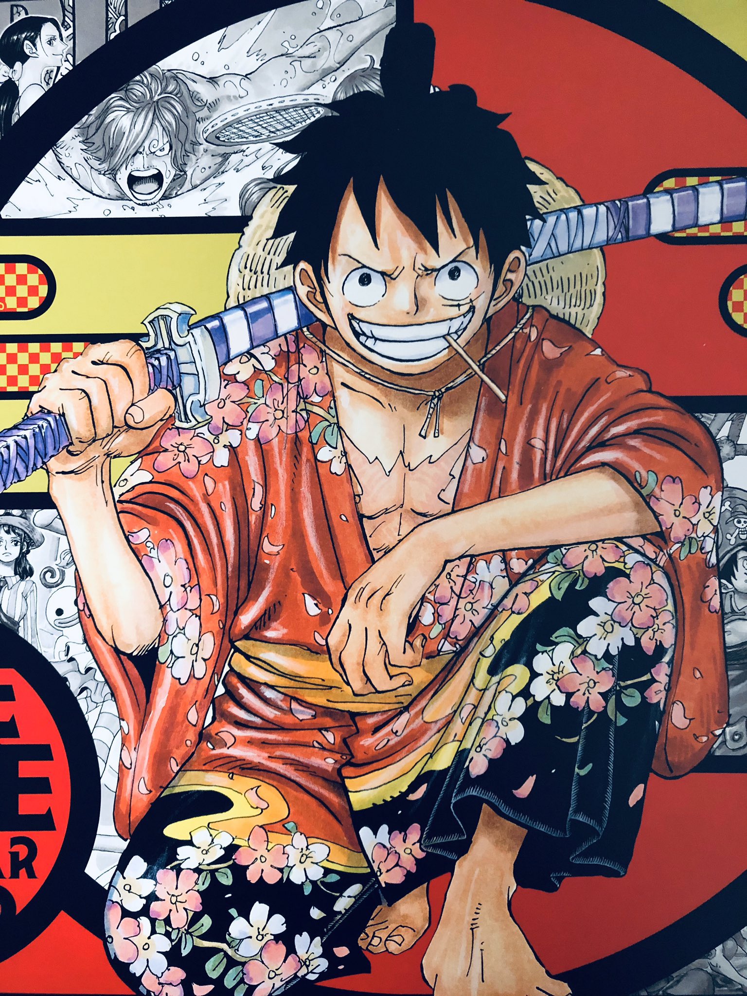 Capa Kimono One Piece Luffy Com Faixa