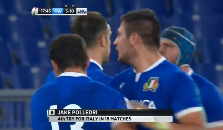 ScrumESPN's tweet photo. Hay try del dueño de casa, Jake #Polledri le da el descuento a #Italia que ahora cae por 10-5 frente a #Inglaterra en 20 minutos de juego. 

#SEISNACIONESxESPN https://t.co/3h2syb2Qod