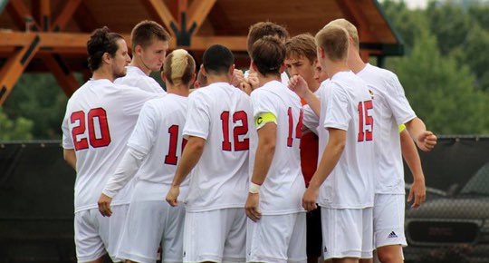 LaRocheRedhawks's tweet photo. OTD in La Roche history (2015), @LaRocheSoccer overcame an early 2-0 deficit to defeat Hilbert College 3-2 and advance to the AMCC semi-finals! Aaron Lagnese put the Redhawks on the board, Tyler Balzer buried a PK to tie &amp; Pedro Ansede scored the game winner #RedhawksRewind ⏪ ⚽️ https://t.co/rMiZy7oxgC