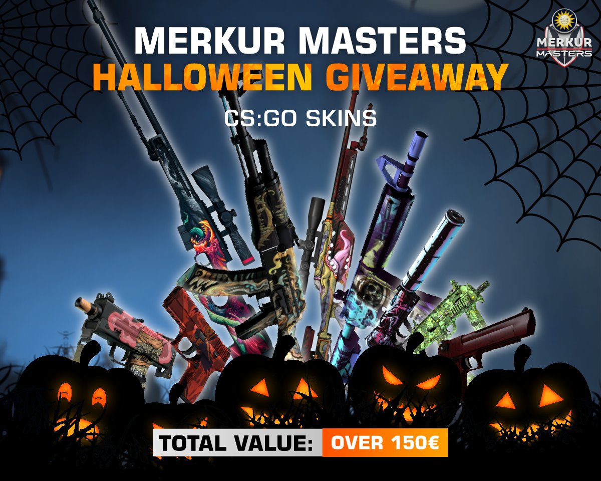 🎃 HALLOWEEN GIVEAWAY 🎃

💀 In order to celebrate Halloween 2020, we are giving away:

🔫 A Huge Halloween Themed Skin-Package feat.

- AWP | Hyper Beast (MW) 👾
- [USP Neo Noir oder Desolate Space]
- and many more 🤑

👻 Check it out:
▶️gheed.com/giveaways/g-Gj…

#MerkurMasters🌞