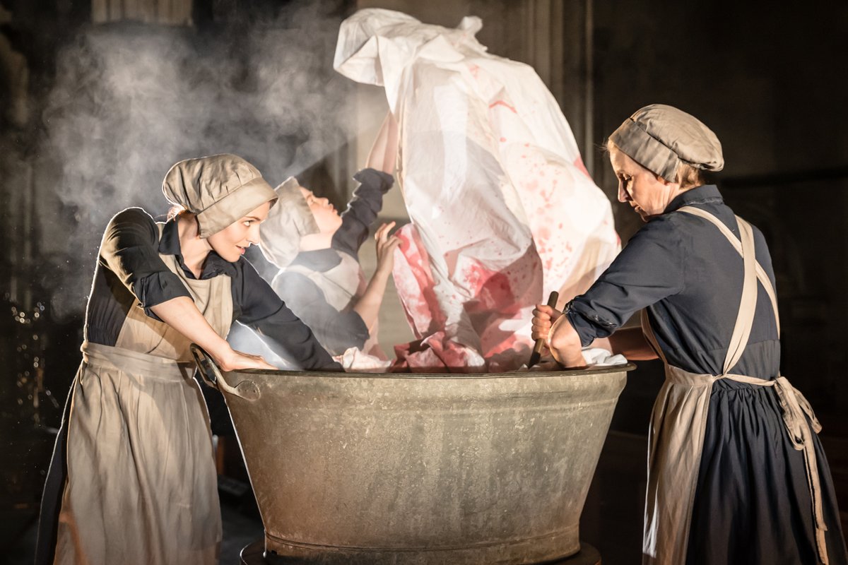 Our version had a Victorian aesthetic and an oppressively patriarchal setting, in which Macbeth’s downtrodden domestics emerged as the manipulative Weird Sisters, shaping the antihero’s destiny from below stairs while brewing potions in the laundry copper.