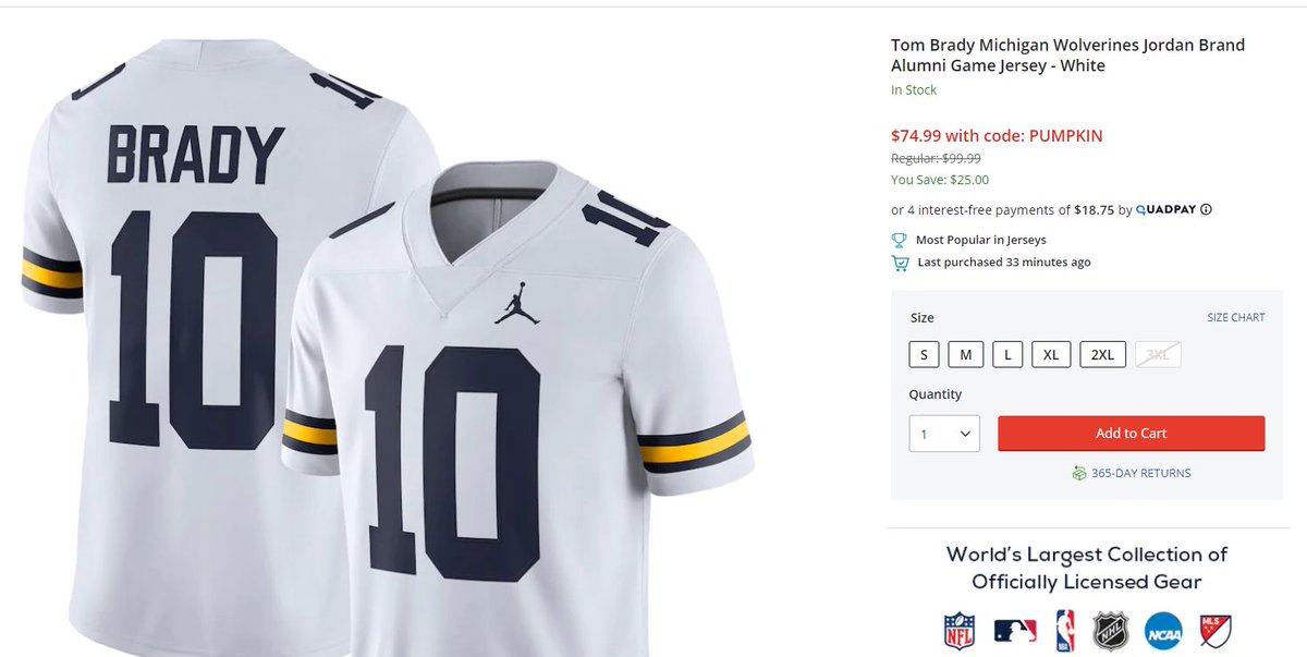 tom brady michigan jersey white