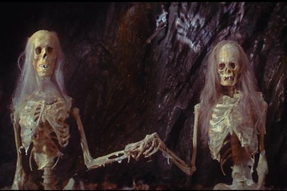 Connory hated filming many of the scenes in Zardoz, not least the final one where he and Rampling dissolve into skeletons. This took a full day of stop-motion shooting and prosthetics. His red mankini costume and the wedding dress didn't help matters either.