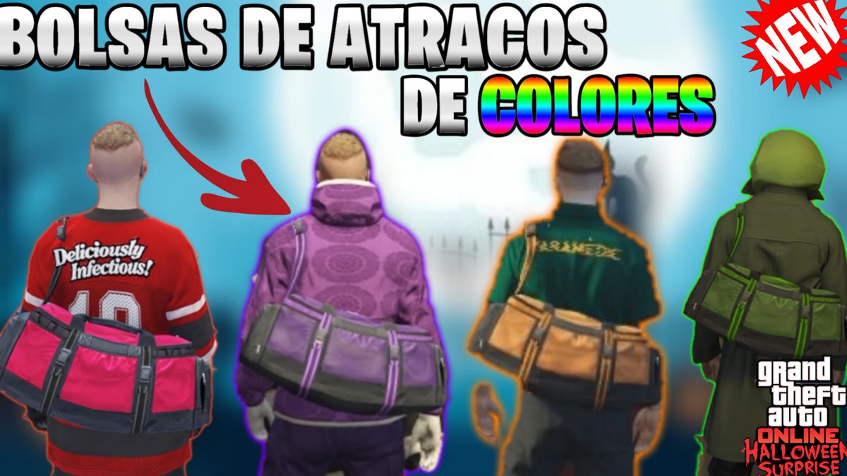 lucazgamee's tweet photo. Como tener bolsas de atraco de colores en GTA v online suscribete al canal ✌️🔔 https://t.co/ofngVsSWC5 #ATENCION #GTAV #PS4live #gtadinero #gtafive #gtafiveonline #gtacarmeet #gtarides #GTAOnline #GTAROLEPLAY #GTAV #gtarides https://t.co/jO4nITw999