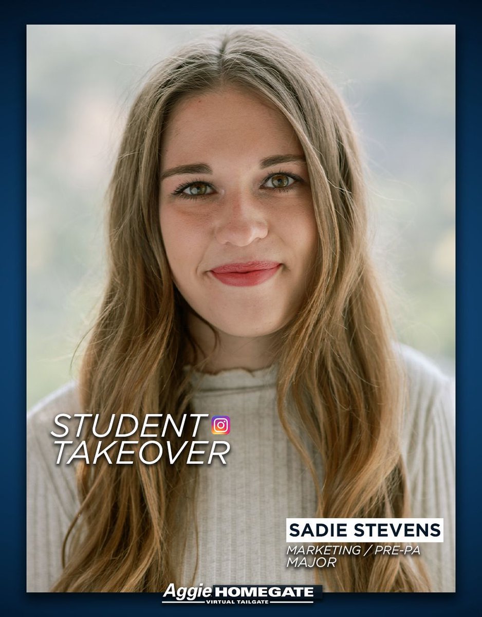 UtahStateAlumni's tweet photo. Tune into our IG story today ➡️ https://t.co/3ns6uwy8u0 
@USUStudentAlum &amp; Sadie Stevens are taking over for the #AggieHomegate

More info: https://t.co/kc6Px87Qwn

#AggiesAllTheWay https://t.co/31Q1CfIFxK