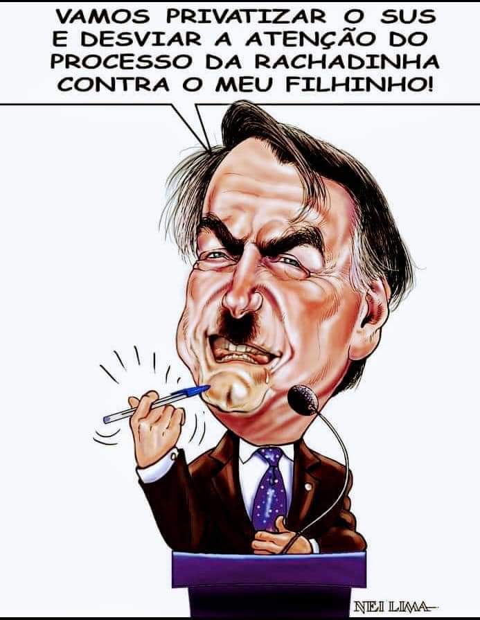 Todos os dias uma cortina de fumaça e a boiada continua passando, cadê o inquérito da interferência na PF pra depor pessoalmente, cadê a investigação dos 01,02 e03, do Queiroz, da 1a dama e os 89 mil mais os 7,5 milhões dos testes de Covid? 
#TiremABicDoBolsonaro