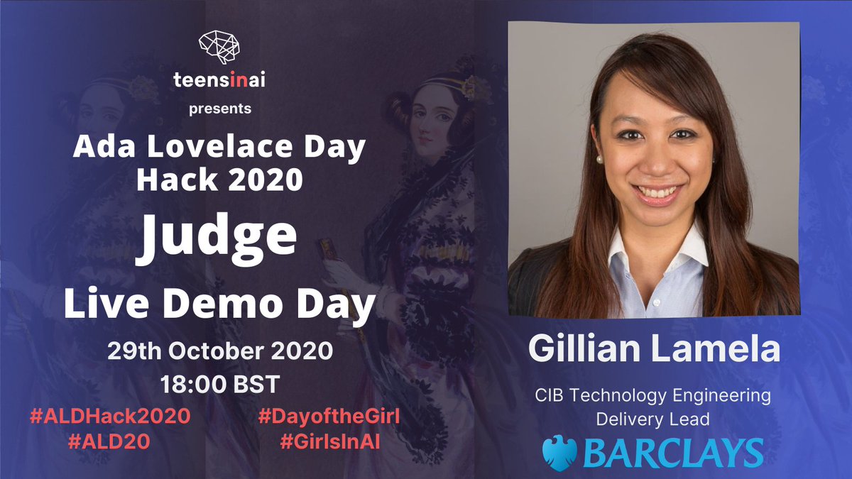 TeensInAI's tweet photo. @GillianLamela, CIB Technology Engineering Delivery Lead @Barclays, thank you so much for judging at our #ALDHack2020! We all really appreciate you!
#TeensInAI2020 #AIforGood #TeensInAI
@TeensInAI @elena_sinel @catblaikie https://t.co/vX9WafuR4C