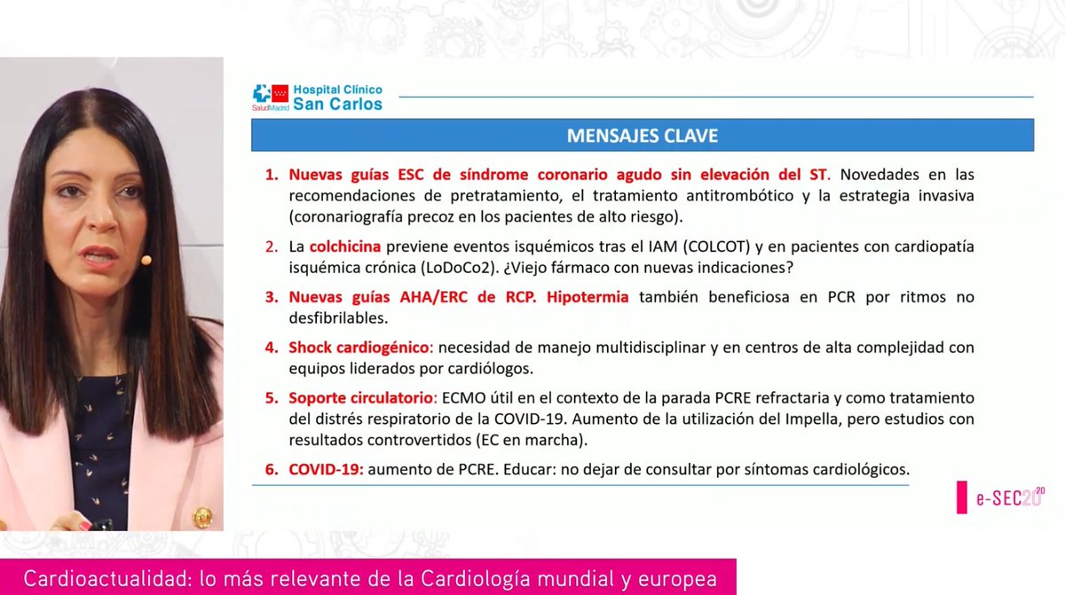 Javier Torres (@jtllergo) on Twitter photo ⚠️Sesión plenaria de Cardioactualidad‼️
📌Cardiología Isquémica y Cuidados Críticos por <a href="/Ana_Viana_T/">Ana Viana Tejedor</a> en #eCongresoSEC20
📍Importantes novedades en GPC SCASEST
📍Colchicina en SCC
📍Update GPC de PCR
📍Nuevos datos de ECMO
<a href="/secardiologia/">Soc Esp Cardiología</a> <a href="/clinica_sec/">Asociación Cardiología Clínica SEC</a> <a href="/acorderofort/">Alberto Cordero</a> ⚠️Sesión plenaria de Cardioactualidad‼️
📌Cardiología Isquémica y Cuidados Críticos por <a href="/Ana_Viana_T/">Ana Viana Tejedor</a> en #eCongresoSEC20
📍Importantes novedades en GPC SCASEST
📍Colchicina en SCC
📍Update GPC de PCR
📍Nuevos datos de ECMO
<a href="/secardiologia/">Soc Esp Cardiología</a> <a href="/clinica_sec/">Asociación Cardiología Clínica SEC</a> <a href="/acorderofort/">Alberto Cordero</a>