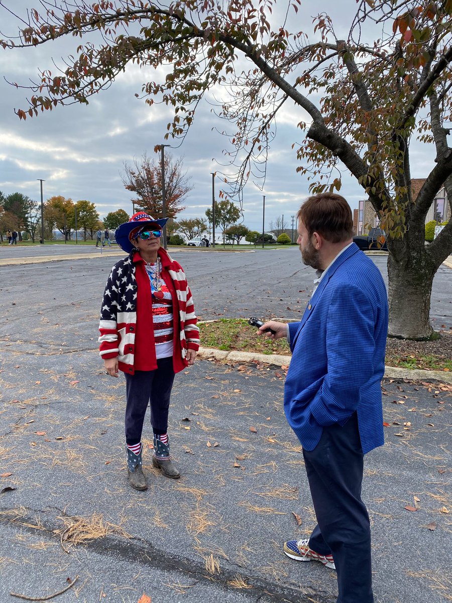 The ladies in the first photo drove 2 hours from Maryland to attend today’s  #TrumpRally.Lady in the other photo fled Fidel Castro in 1967, and says “If people don’t like America, they can move to Cuba.”