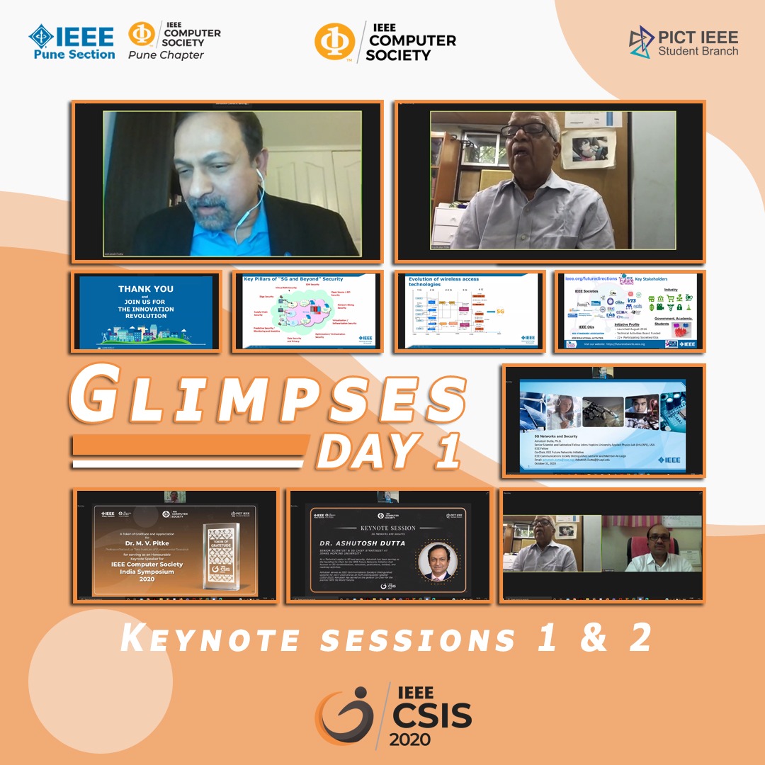 CsisIeee's tweet photo. We're elated to share with you a few glimpses of Day 1 of IEEE Computer Society India Symposium 2020.We thank all our guests of honour, honourable speakers and participants to make the the first day such a huge success. We hope to see you back for Day 2 on 1 November 2020.

#csis https://t.co/kWewuKHaGe