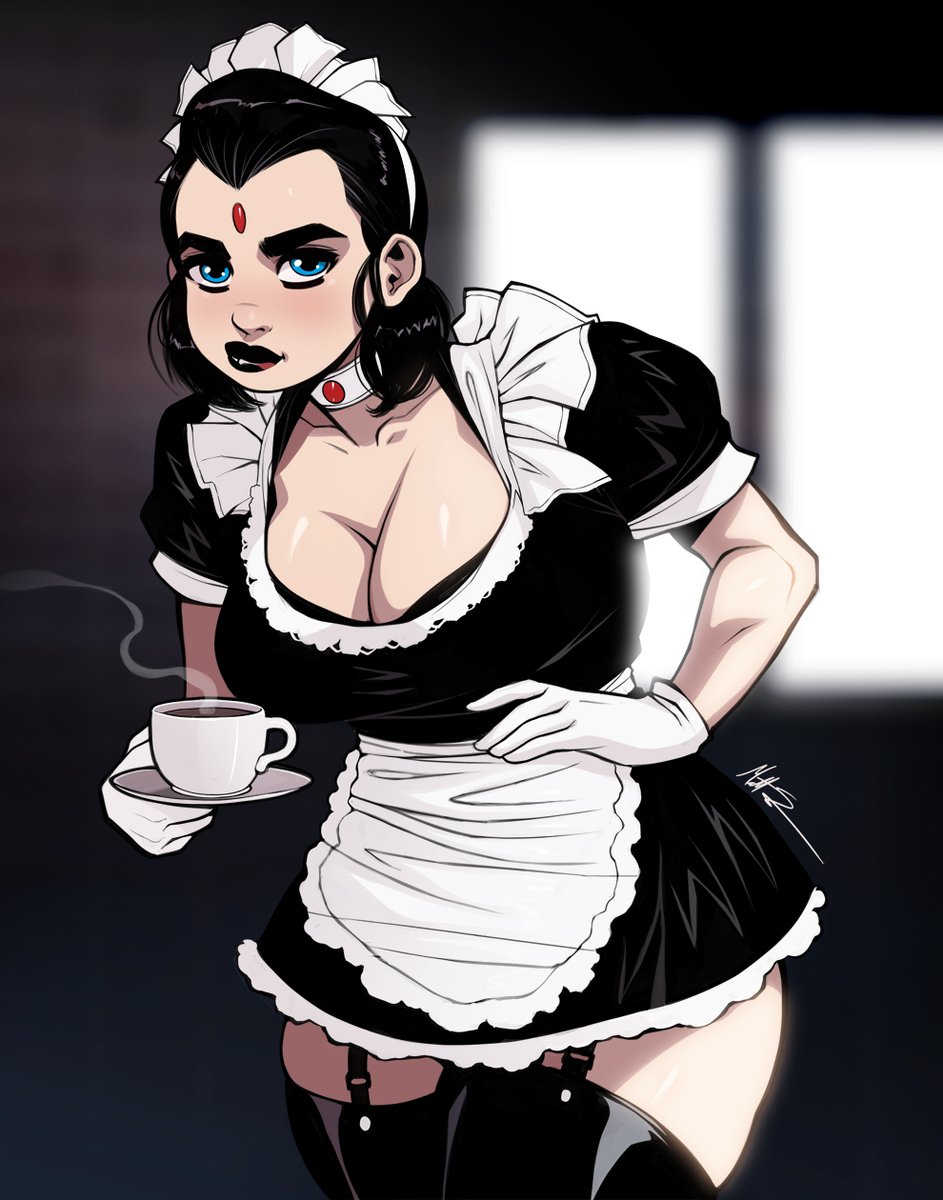 mSperoni's tweet photo. Hot coffee?☕️ #Raven #Raventober #NewArtSaturday #CutieSaturday https://t.co/n0veqqe7GA