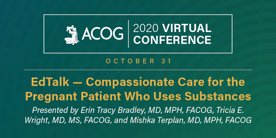 ACOG Events (@acogevents) on Twitter photo Now at #ACOGVirtual20, EdTalk: Compassionate Care for the Pregnant Patient Who Uses Substances w/Erin Tracy Bradley, MD, MPH, FACOG <a href="/MassGeneralNews/">MassGeneral News</a> @HarvardMed, <a href="/triciaewrightmd/">Tricia Wright MD MS FACOG DFASAM</a>, MD, MS, FACOG <a href="/UCSF_ObGynRS/">UCSF Obstetrics Gynecology & Reproductive Sciences</a> & @do_less_harm, MD, MPH, FACOG @UCSF_FCM. acogvirtual2020.onlineevent.com/schedule Now at #ACOGVirtual20, EdTalk: Compassionate Care for the Pregnant Patient Who Uses Substances w/Erin Tracy Bradley, MD, MPH, FACOG <a href="/MassGeneralNews/">MassGeneral News</a> @HarvardMed, <a href="/triciaewrightmd/">Tricia Wright MD MS FACOG DFASAM</a>, MD, MS, FACOG <a href="/UCSF_ObGynRS/">UCSF Obstetrics Gynecology & Reproductive Sciences</a> & @do_less_harm, MD, MPH, FACOG @UCSF_FCM. acogvirtual2020.onlineevent.com/schedule