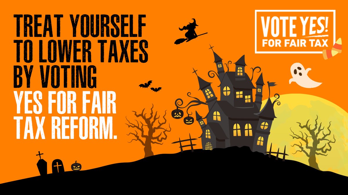 Billionaires and millionaires making over $250,000 a year may be saying "boo" to Fair Tax reform, but it means a tax cut for everyone else -- quite the treat! #FairTaxNow