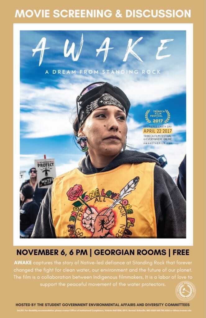 TrumanDems's tweet photo. Check out the screening of Awake, Friday Nov. 6 at 6pm in the Georgian Rooms in the SUB! https://t.co/2mx7XvTSlE