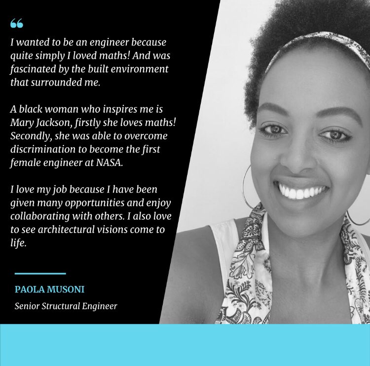 As BHM draws to a close, unstructured also caught up with Paola. 
Paola is a Senior Structural Engineer currently working for MLM Group (part of Sweco). #girlpower #blackhistorymonth #bhm_professional #bhm2020 #bhmuk #blackgirlmagic 
#genderequality #womxninengineering