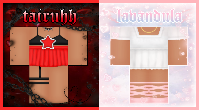 Lavanduaa's tweet image. 👻 Halloween Collab 👻

Devil &amp;amp; Angel Outfits

with @xtairuhh

outfits linked below :&amp;gt;

likes and retweets appreciated!

#roblox #robloxcollab #robloxclothing