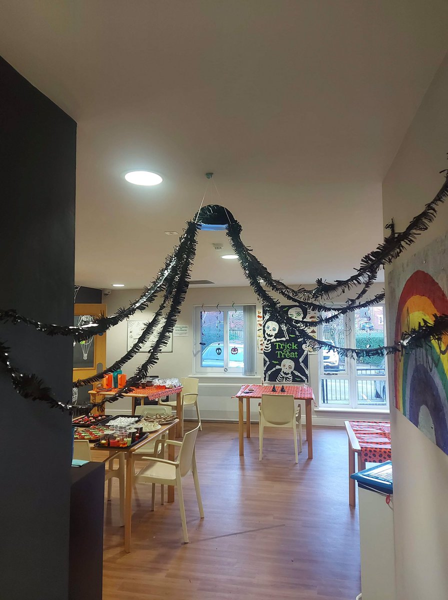TheCoveLSCFT's tweet photo. It’s all looking at bit spooky here at The Cove! Happy Halloween everyone! 🎃🦇💀 #camhs #youngpeople #mentalhealth https://t.co/GeGpR2wj9w