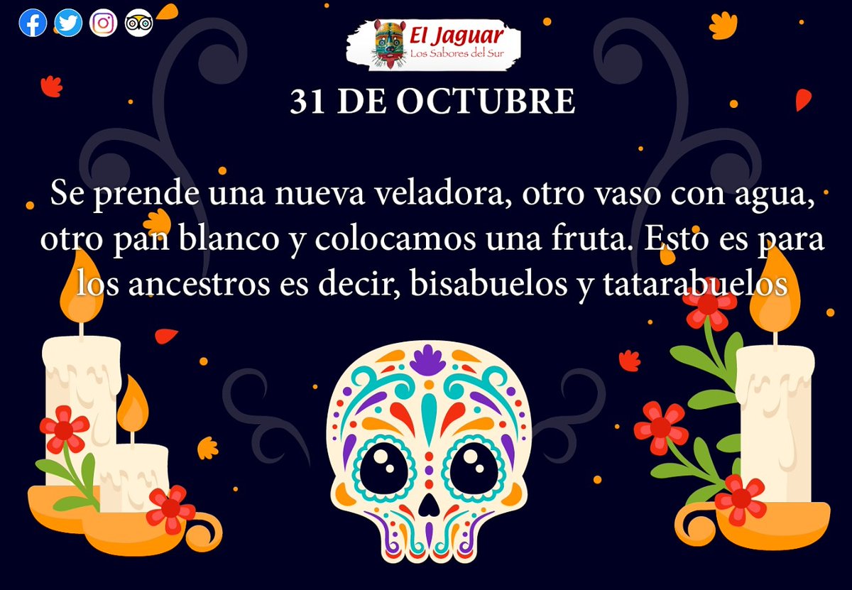 ElJaguarRest's tweet photo. La flor de cempasúchil es muy representativa en estás fechas, los pétalos de esta planta, por su hermoso color y exquisito aroma, facilitan que las personas llegan luego de la muerte, hacia el otro mundo.

#TradicionesMexicanas 
#DíaDeMuertos 
#Acapulco https://t.co/prH30YD0Ej