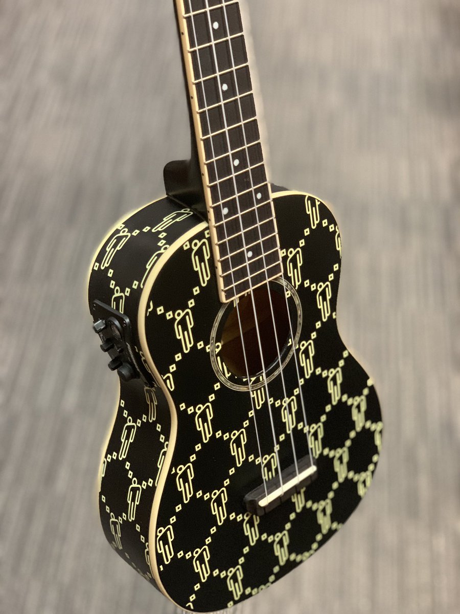 steves_music's tweet photo. @Fender Billie Eilish Signature guitar! Decked out with the @Fishman_Music Kula preamp if you want to plug in! #BillieEilish #Fender #Fishman #ukulele #StevesMusic https://t.co/oMPBdBo7wU