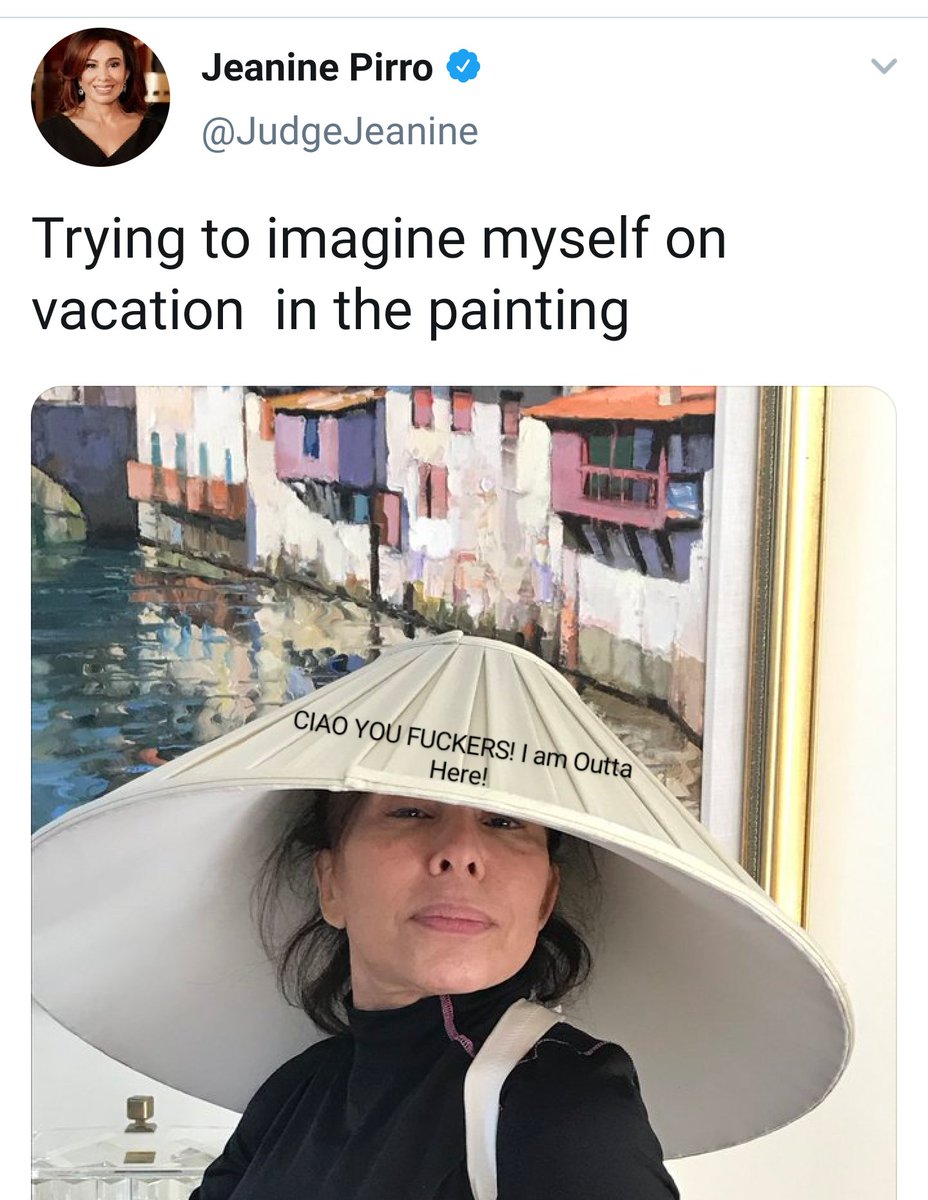 tammyhileman's tweet photo. @realDonaldTrump @JudgeJeanine clicking her heals 3 times in a Lampshade. Didn't have that on my #electionweekend #bingocard๐ https://t.co/3QrBP8HNtg