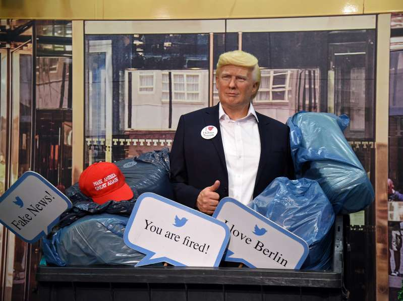 WayneChinander's tweet photo. Madame Tussaud's in London has already relegated #realDonaldTrump to the dumpster!! https://t.co/hjqtUoyk5L