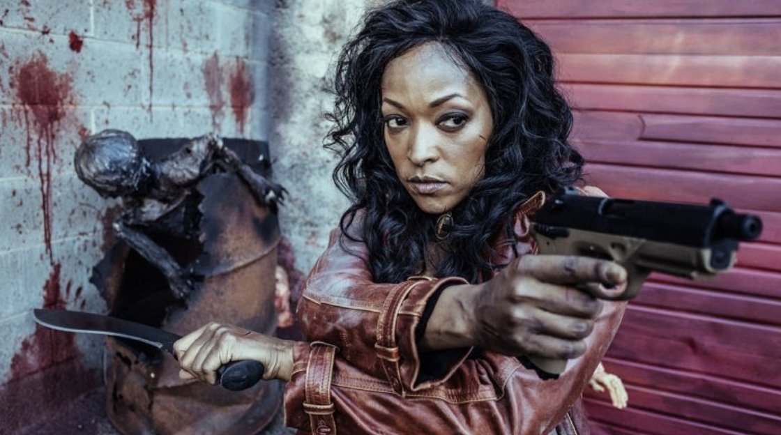 Kellita Smith in Z Nation - She was already pretty tough as Aunt Wanda in The Bernie Mac show, so it’s no surprise she’s able to handle a few zombies in Z Nation.