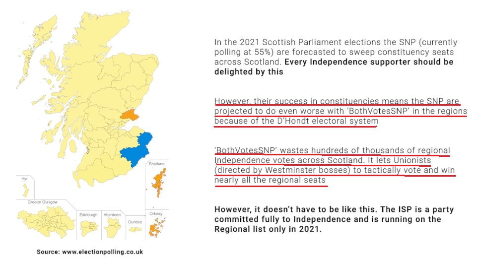 ISP seems to be relying on the old adage that if you tell an untruth enough times, people will start to believe it.Unionists win seats because AMS is a PR system designed to ensure parties win seats based on support: nothing to do with 'tactical voting', which is impossible.