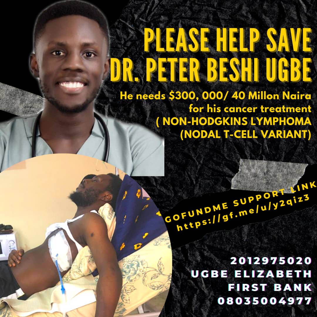 Esther_Ivara's tweet photo. Hello guys. This is Dr. Beshi Peter. My friend and senior colleague. He has been battling with Non Hodgkins Lymphoma since he was diagnosed in August. His family has been working tirelessly to raise the money for his treatment all to no avail. He has no insurance. #saveDrBESHI https://t.co/sxAr8bFgyC