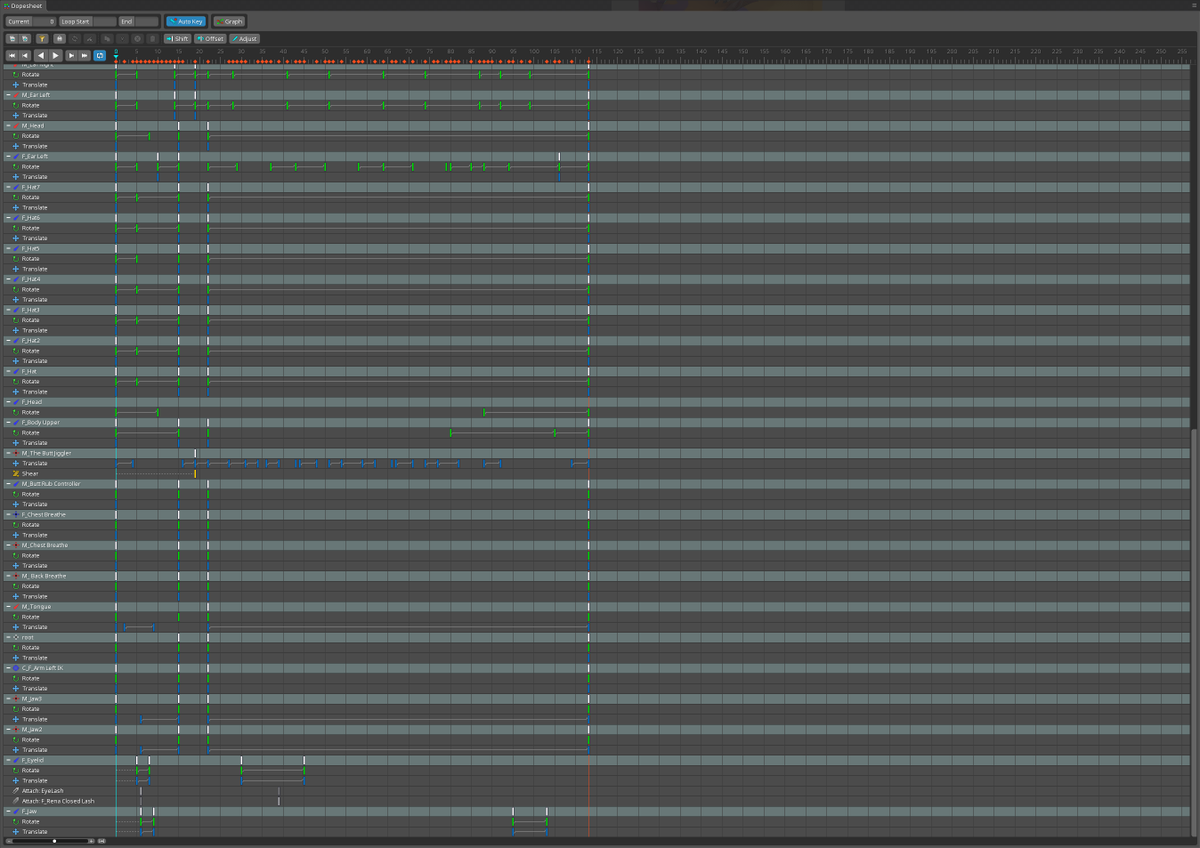 @Green_pony_boi @skeleion Thanks for asking! The HD animation runs at 60fps for 15 seconds, that's 900 frames. But I use a tweening software so here's all the keys I used <3