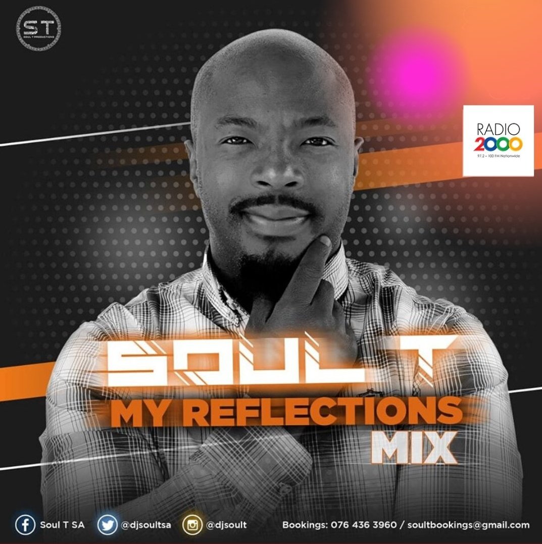 DjSoulTSA's tweet photo. At 23:10 I'll be serving good music #myreflectionsmix #radio2000 #TheRhythmWithTsheko #residency #housemusic #goodmusic https://t.co/WfWoDZGGIT