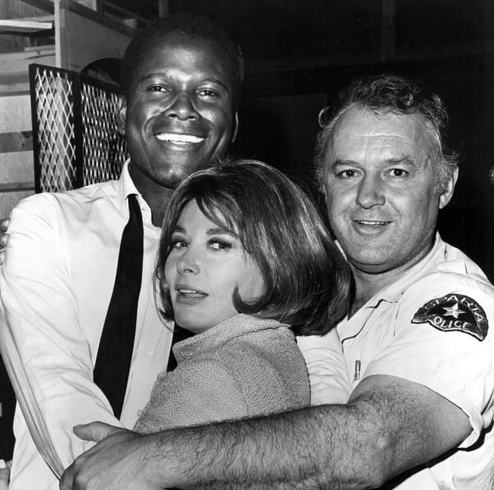 Happy Birthday! #LeeGrant, seen here with co-stars #SidneyPoitier and #RodSteiger on the set of 'In the Heat of the Night' (1967) dir. Norman Jewison