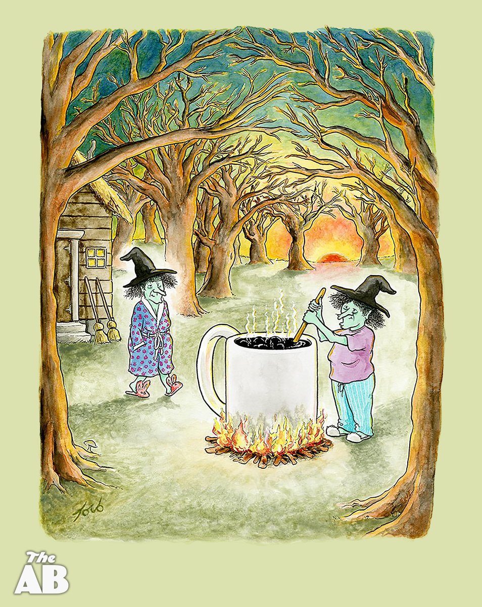 BystanderTweets's tweet photo. #HappyHalloween from The American Bystander!
“Witches’ Brew”
Artist & Writer: @t_b_toro
Subscribe & Support: https://t.co/5Nh9yLKHwE
#theamericanbystander #americanbystander #theab #humor #comedy #parody #satire #cartoon #cartoons #cartooning #illustration #halloween #tomtoro https://t.co/ohHsViGygd