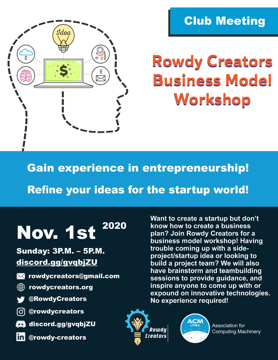 Whether you have an idea for a project or not, join Rowdy Creators tomorrow (11/01) for our business model workshop! From 3 p.m to 5 p.m. on discord: discord.gg/gvqbjZU