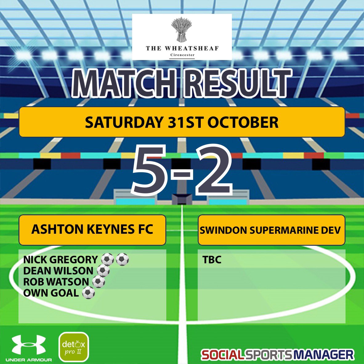 Ashton Keynes 5 - 2 <a href="/SupermarineDC/">Supermarine (Development)</a> 

We went 1-0 down 5 mins in, the wind helping a corner straight in. Score remained the same until the second half where the game opened up and the goals rained in. Thanks to Tony and his lads for a competitive game, AKFC ⬛️⬜️ <a href="/sdflswindon/">Swindon&District Community FL.</a>