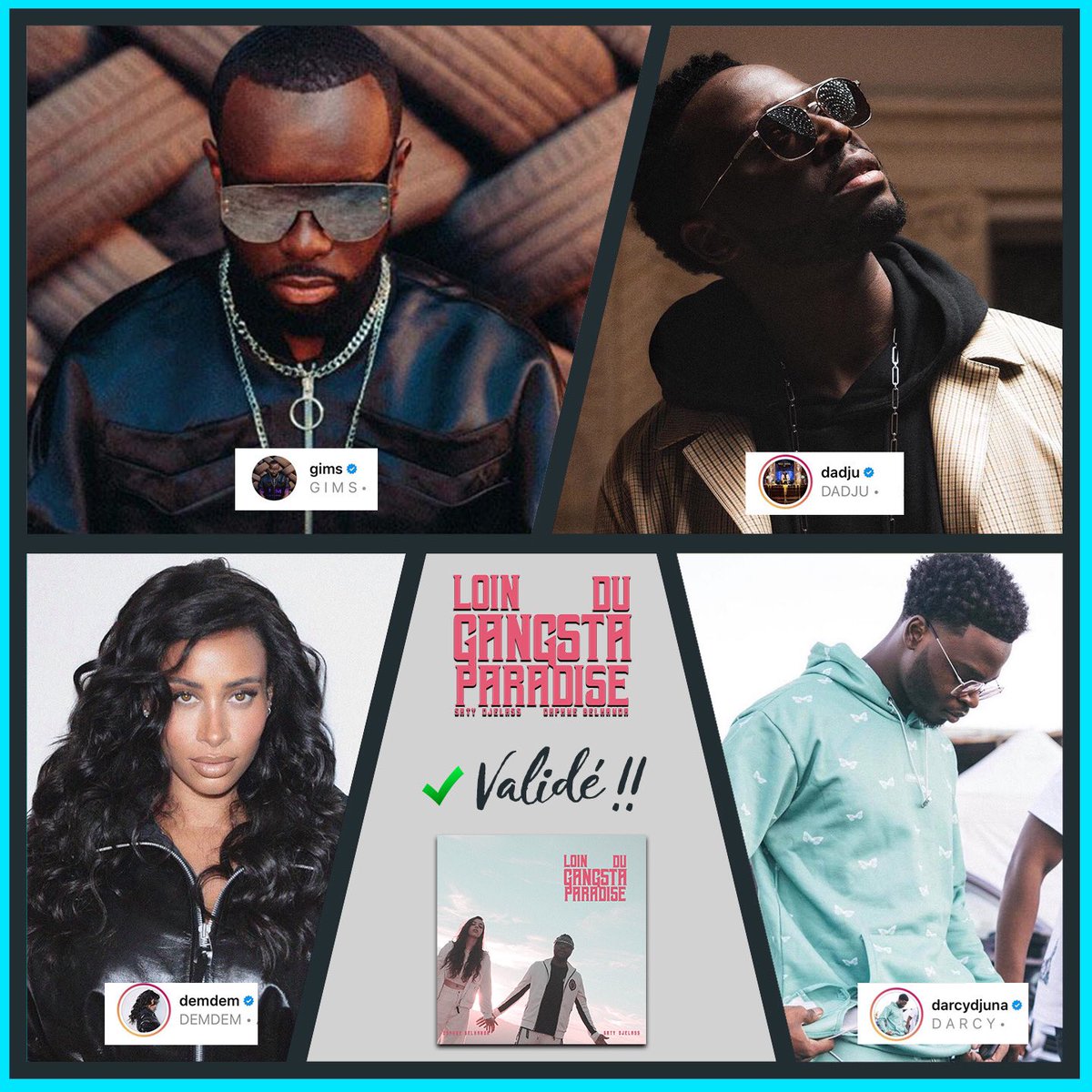 🥺👁Quand tu te lèves un matin (enfin un midi) et que tu vois que tous ce talentueux artistes ont validé ta prod ... 😎
CC <a href="/BelhandaDaphne/">Daph</a> <a href="/SatyOfficiel/">Saty</a> 

💎Continuez à nous donner de la force! 
💎Le clip : youtu.be/AsWA8Zz_CUY