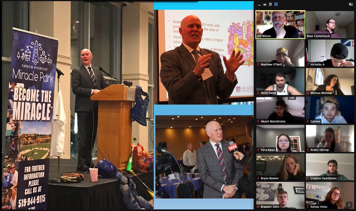 DrWeese's tweet photo. Thanks to Brock University colleagues and students for hosting me yesterday (virtually) for a leadership talk. Great group. Great fun. #5cleader https://t.co/8Ms1oz3JYx