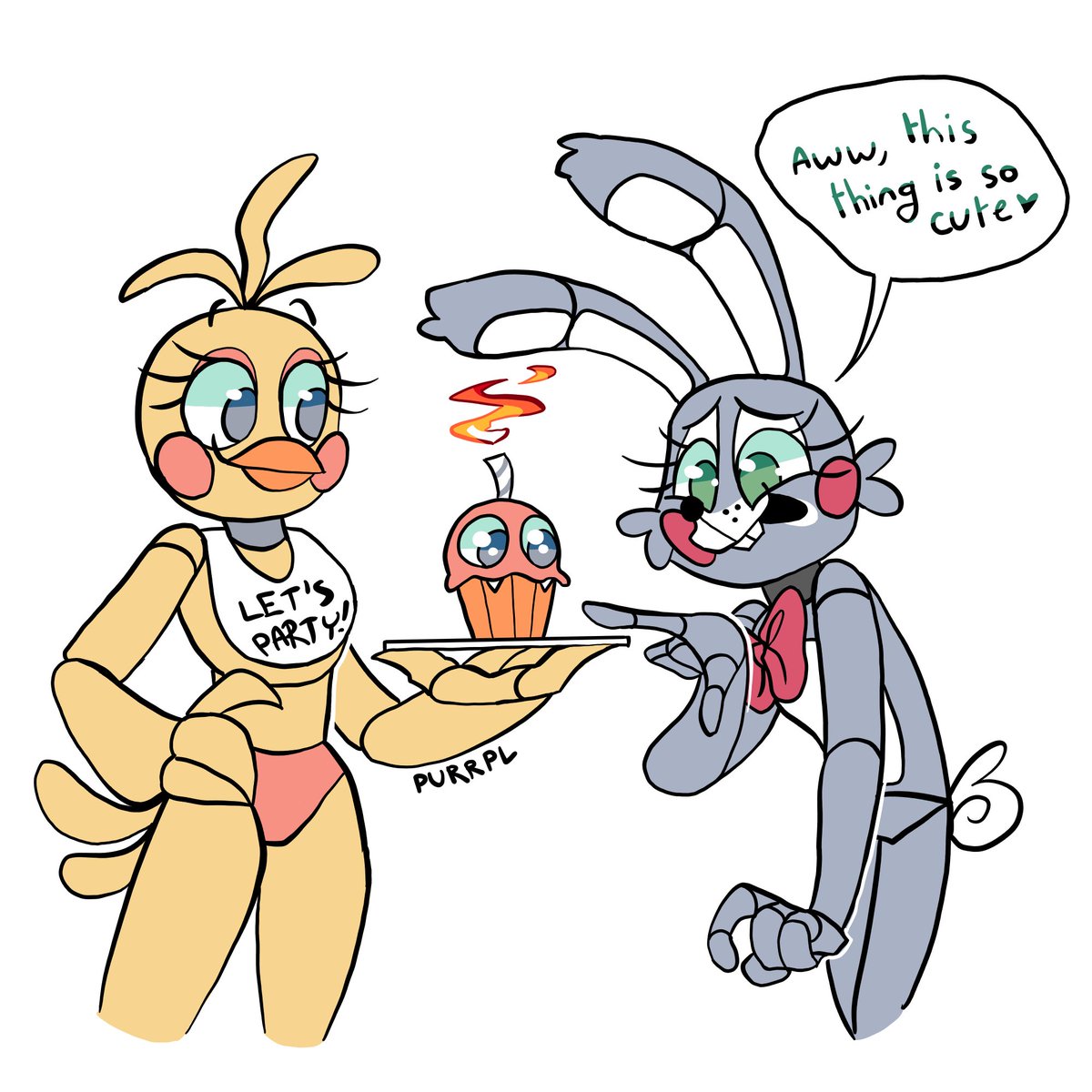 purrist_'s tweet image. i swear, fire has some things for rabbits.

#fnaf #FiveNightsAtFreddys