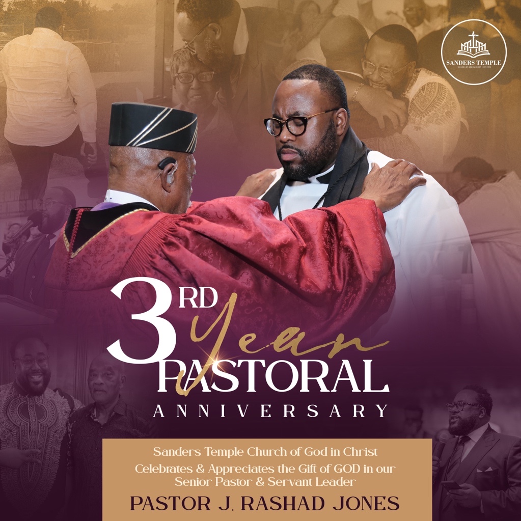 sanderstemple's tweet photo. Congratulations Pastor J. Rashad Jones! Three Years Ago Today GOD through our Jurisdictional Prelate, Bishop B.A. Sanders assigned you as our Senior Pastor &amp; Servant Leader.  We Thank God for your Leadership, Ministry &amp; Love as our Leader.
#ShepherdsHarvest2020 #SandersTempleIndy https://t.co/SCmzTo6IIr