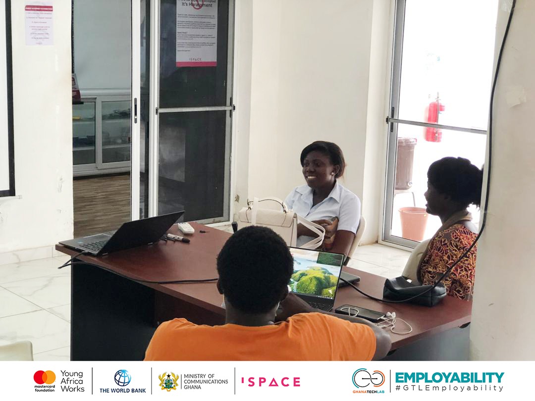 iSpaceGh's tweet image. Todays employability training session was focused on Job Search. Participants were taken through the interview process and were given strategies to ace an interview. 
#GTLEmployability 
#GTLBaseProgram 
#iSpaceImpact 
#webdevelopment
