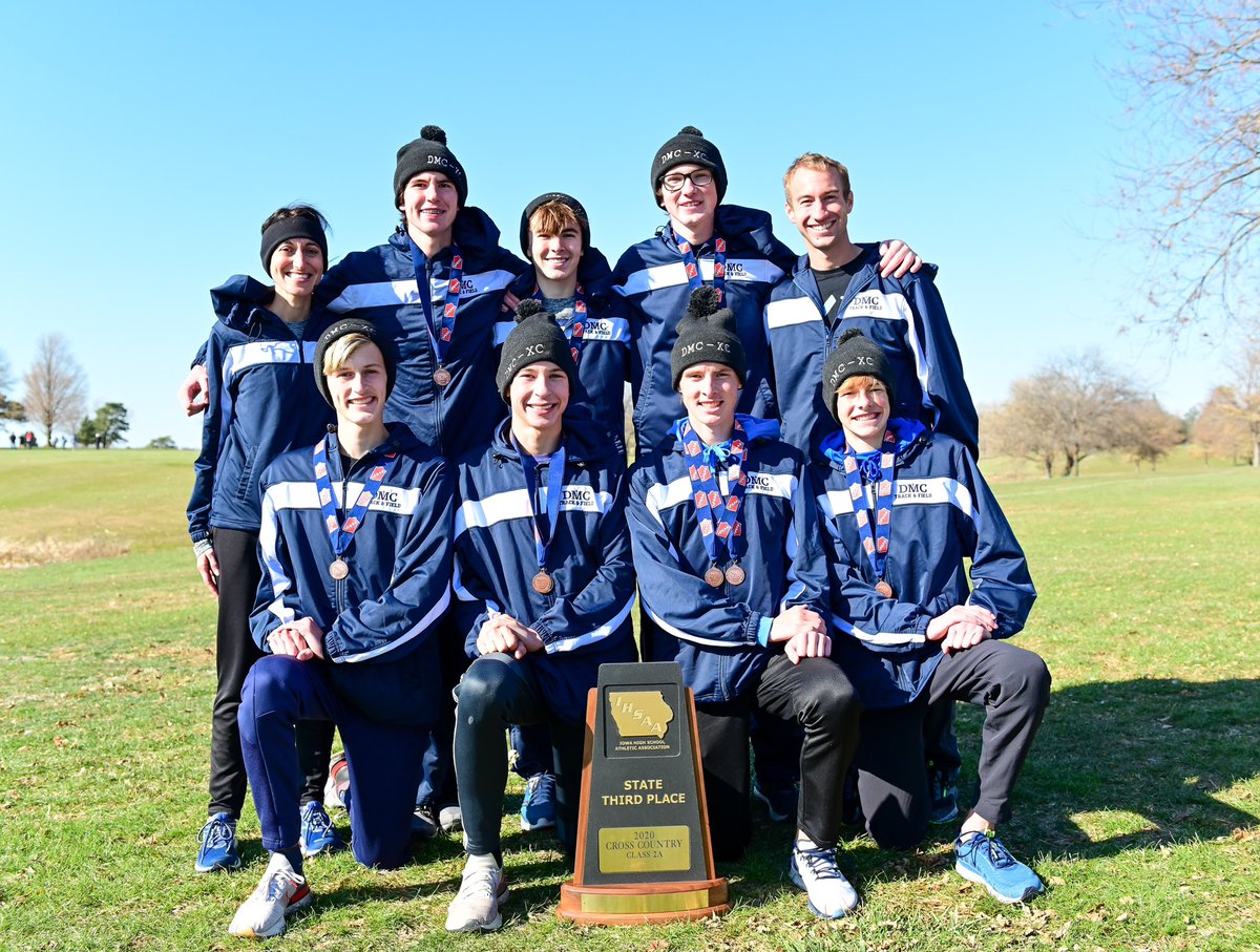DMCAthletics's tweet photo. Congratulations to the boys’ XC team for finishing 3rd at the State Meet. We are proud of you! https://t.co/M0woBobEq9