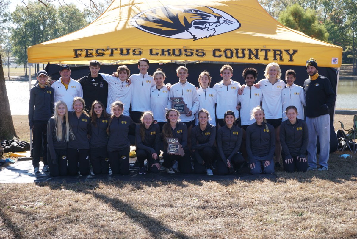 What a great day to be a Tiger runner. BOTH Teams going to State. Girls finished second at the District Meet and the Boys won. <a href="/FESTUSAthletics/">Festus Activities</a>