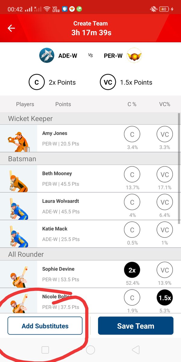 analystfantasy's tweet photo. @Dream11 @Jaspritbumrah93 @IPL @mipaltan @Dream11 please consider bringing substitute players feature like my circle 11. It wud obviate d need of waking up at odd times to edit teams n wud encourage more players to play such matches. https://t.co/WQMef7i7hL