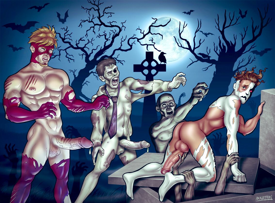 AknatonGayComic's tweet photo. Happy Halloween!!! 🎃🍭
@NakedJustice @classcomics #ghostboy #ClassComics #patrickfillion #gaycomic #gayeroticart #gayfanart #queerart #gayart #fanart #zombie #Halloween2020 
https://t.co/ujwEUdSrfm https://t.co/eGa3TkqdM7