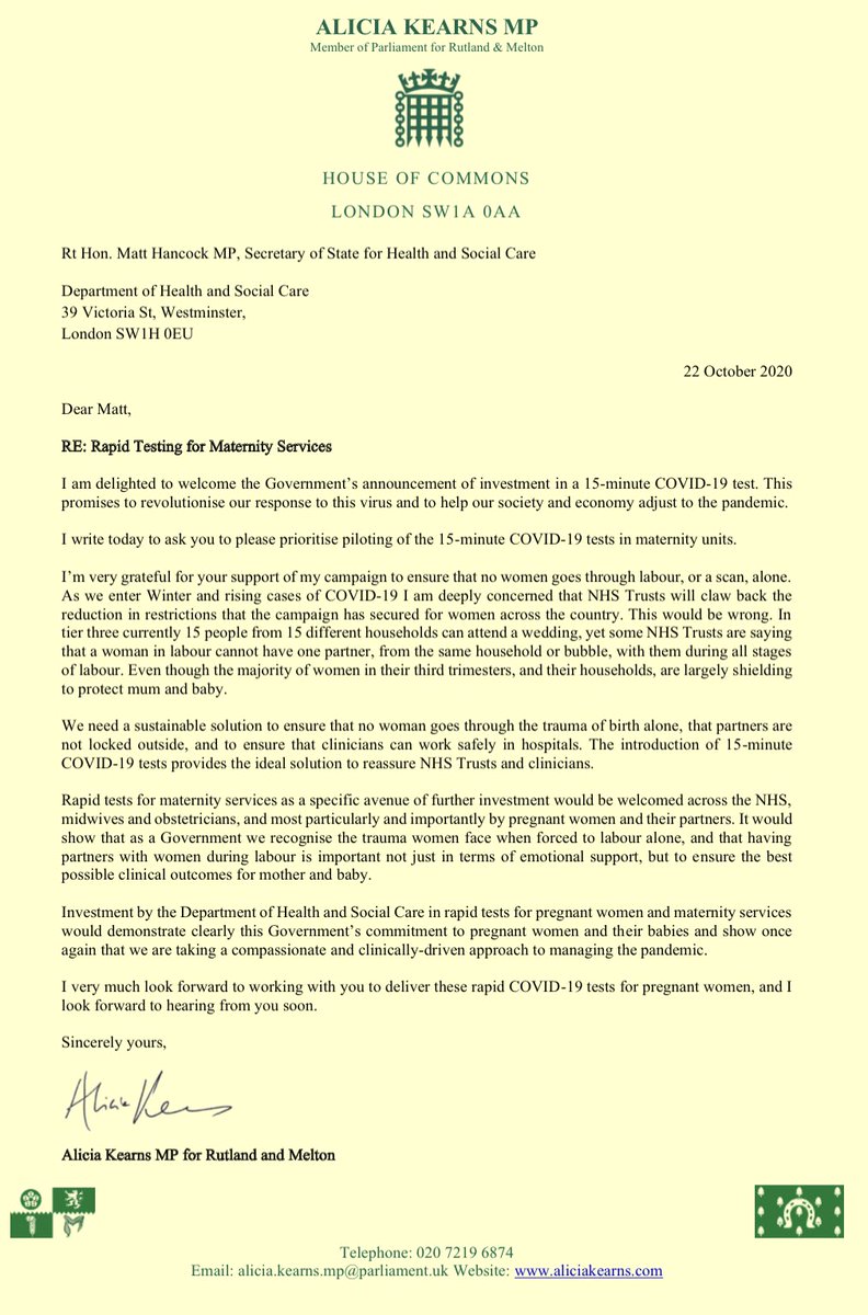 Rapid COVID-19 tests will also be rolled out to support people going through cancer treatment, for paediatrics, and those in care homes to ensure they can have loved ones to care for, and support, them as they face such a tough time. 4/4