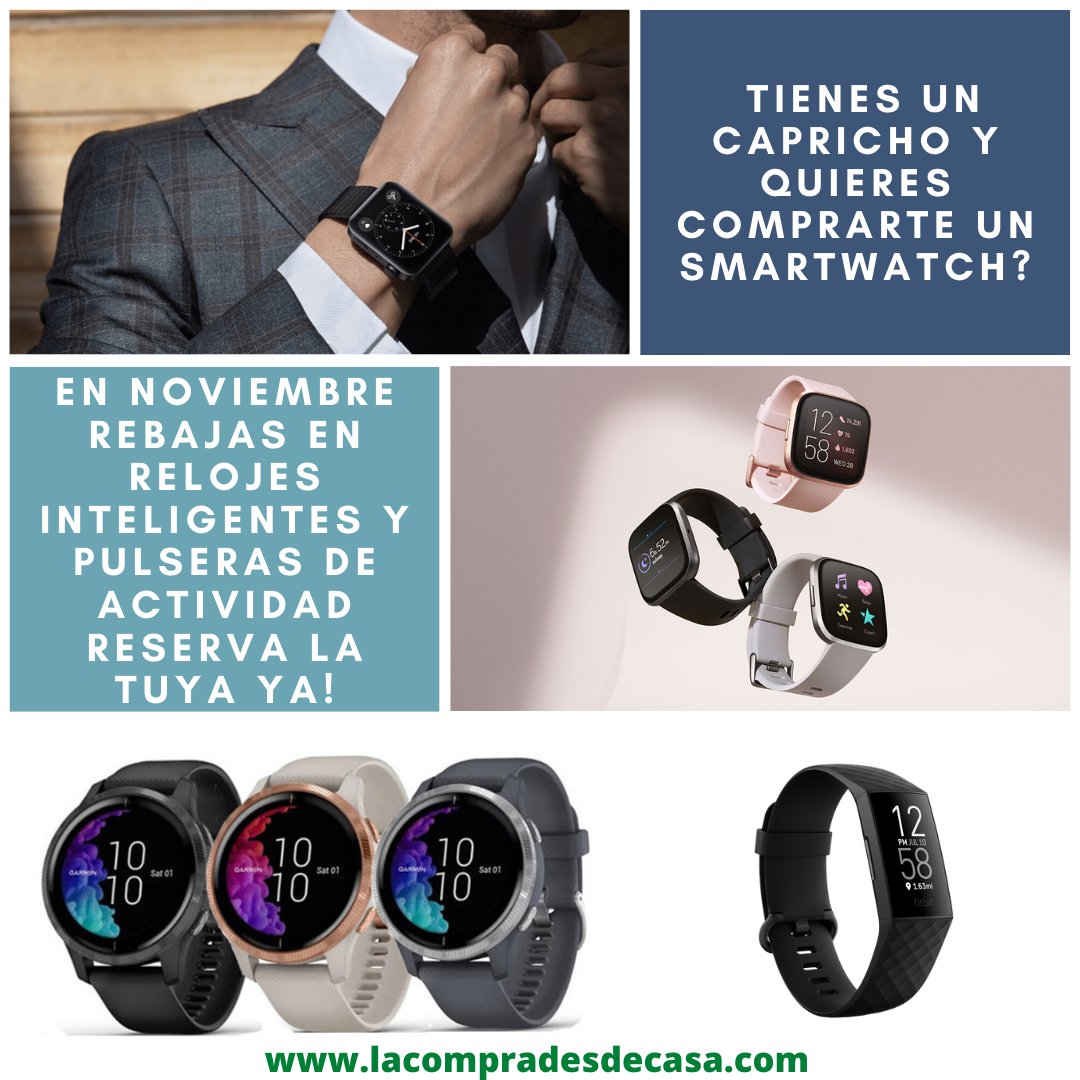 LaCompradsdcasa's tweet photo. En Noviembre mira las ofertas que tenemos en smartwatchs y pulseras de actividad.Hazte con una antes de que se acaben! https://t.co/yhfkDvRuM2 #Huawei #gadgets #smartwatch #xiaomi #fitness #garmin #fitbit #oppo #samsung #huaweiwatch #elari #dcu #innjoo #fitbitversa2 #garmin https://t.co/FpP7SyWLil