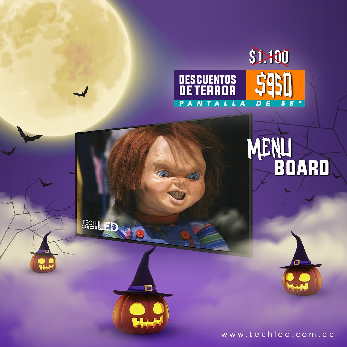 techledsa's tweet photo. 👻😱🎃 Los #menuboards digitales son una excelente forma de innovar en tu negocio, volviendo la comunicación más dinámica, accesible y llamativa.
🎃 Consultas al
✅ https://t.co/kG1qb36BXL 
📲 (04) 6027690 - 0979746400
#guayaquil #ecuador #descuentosdeterror #haloween https://t.co/qZOsJGSuLt