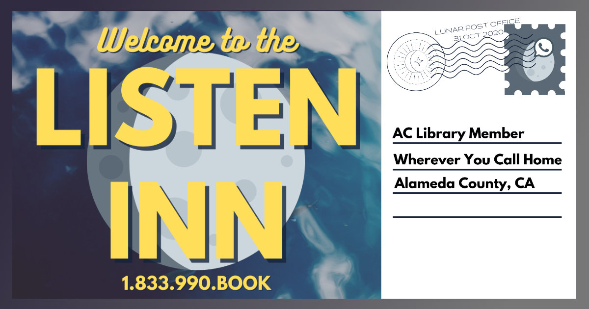 aclib's tweet photo. Cuddle up and dial-in to the Listen Inn, toll-free https://t.co/tSI0A8Aa3d (2665), anytime night or day to hear sounds, poems, and stories. Leave an anonymous message for the moon at the end of your experience. https://t.co/JmJmxdTkzR
#DialAStory #FullMoon #NewMoon https://t.co/dxqB5K8fxv