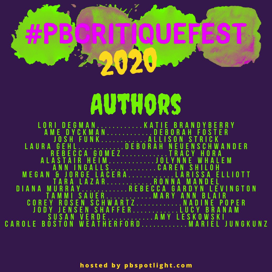 BrianGehrlein's tweet photo. Congratulations to ALL!!!

Thank you again to everyone who participated this year.

There will be more giveaways &amp; interviews just around the bend! 

#PBCritiqueFest WILL return!

Brian...out! 

(drops mic, exits stage left, fades into the abyss)

#kidlit #kidlitart #amquerying https://t.co/zt0C118B8D