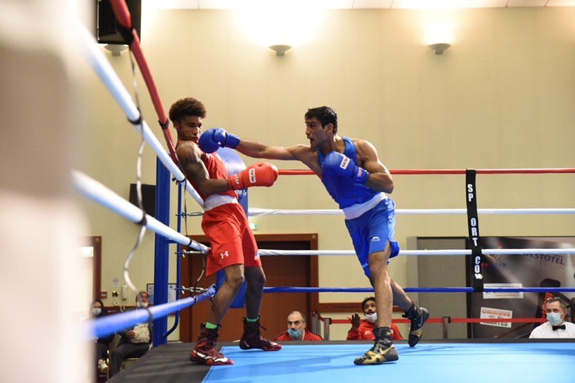 OLyAshish's tweet photo. Won gold 🇮🇳🥇medal in the Alexis vastine tournament in nantes (France) 2020 🇫🇷
Good start in the first competition after lockdown.. Let's continue the pace💪
thank you so much everyone who support me and blessed me ♥️♥️
#letsgochamp
#boxinglife
#boxinggoals
#goldmedalist https://t.co/42P4BpkH4Y
